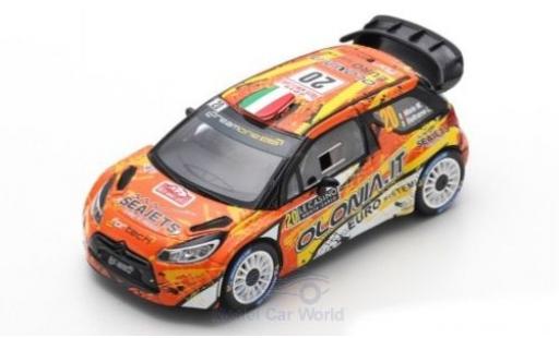Modelauto DS Automobiles DS3 WRC Citroen No.20 DreamOne Racing Rally Monte Carlo 2019 M.Miele/L.Beltrame 1/43 Spark