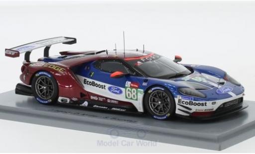 Modelauto Ford GT GTE No.68 Chip Ganassi Team USA 24h Le Mans 2018 J.Hand/D.M&Atilde;&frac14;ller/S.Bourdais 1/43 Spark