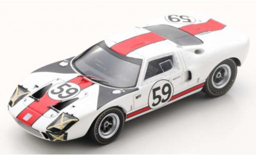 Modelauto Ford GT40 Mk I RHD No.59 24h Le Mans 1966 S.Scott/P.Revson 1/43 Spark