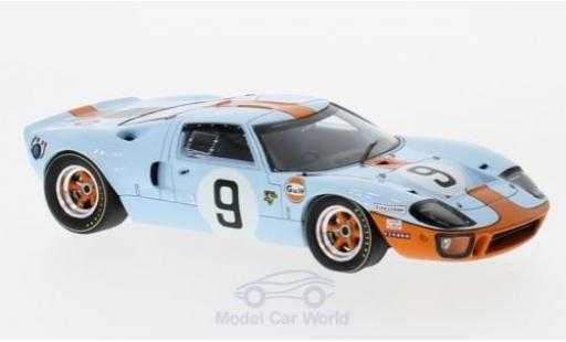 Modelauto Ford GT40 Mk I RHD No.9 Gulf 24h Le Mans 1968 P.Rodriguez/L.Bianchi 1/43 Spark