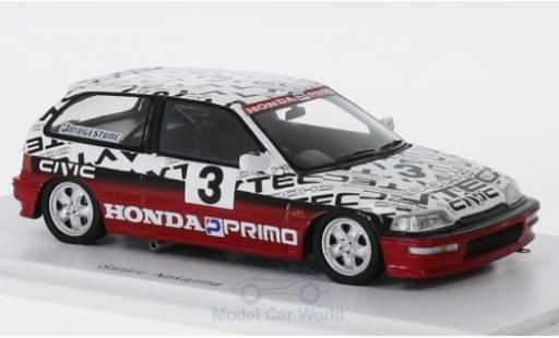 Modelauto Honda Civic Course (EF9) Gr. N RHD No.3 Suzuka Test 1990 S.Nakajima 1/43 Spark