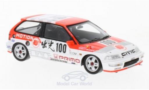 Modelauto Honda Civic Course EF9 RHD No.100 JTC 500km Suzuka 1990 O.Nakako/H.Okada 1/43 Spark