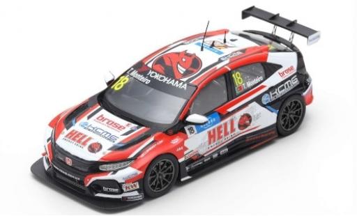 Modelauto Honda Civic Type R TCR No.18 KCMG Hell Energy Drink WTCR Villa Real 2019 T.Monteiro 1/43 Spark