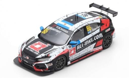 Modelauto Honda Civic Type R TCR No.86 M&Atilde;&frac14;nnich Motorsport ALL-INKL.-COM WTCR Marrakesh 2019 E.Guerrieri 1/43 Spark