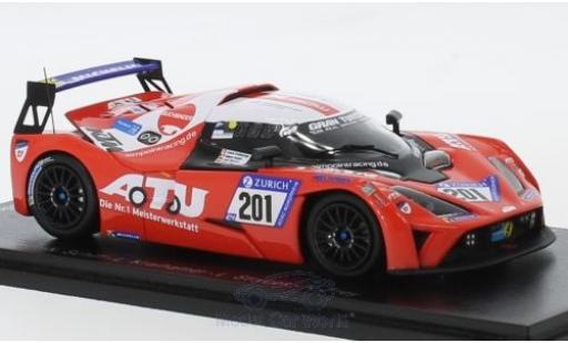 Modelauto KTM X-Bow GT4 KTM X-Bow No.201 24h N&Atilde;&frac14;rburgring 2018 N.Schiff/D.Kraihamer/L.Strycek/R.Frey 1/43 Spark