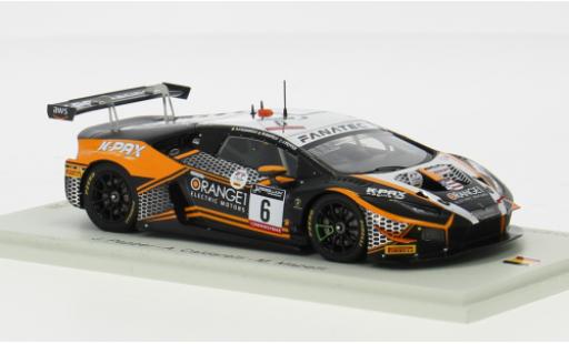 Modelauto Lamborghini Huracan GT3 Evo No.6 Oranje 1 KPAX Racing 24h Spa 2022 1/43 Spark