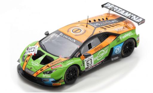 Modelauto Lamborghini Huracan GT3 Evo No.63 GRT Grasser Racing Team 24h Spa 2019 M.Bortolotti/C.Engelhart/R.Ineichen 1/43 Spark