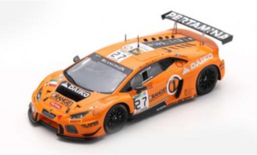 Modelauto Lamborghini Huracan GT3 No.27 Oranje 1 Team Lazarus 24h Spa 2017 L.Filippi/N.Pohler/F.Crestani 1/43 Spark