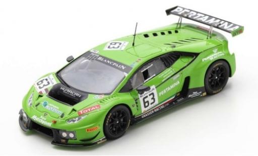 Modelauto Lamborghini Huracan GT3 No.63 Grasser Racing Team Pertamina 24h Le Mans 2015 G.Venturini/A.Zaugg/M.Bortolotti 1/43 Spark
