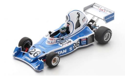 Modelauto Ligier JS5 Base No.26 Gitanes Gitanes formule 1 GP Long Beach 1976 avec Decals J.Laffite 1/18 Spark
