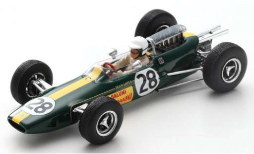 Modelauto Lotus 25 Base No.28 Salumi Rondanini formule 1 GP Italien 1965 G.Russo 1/43 Spark