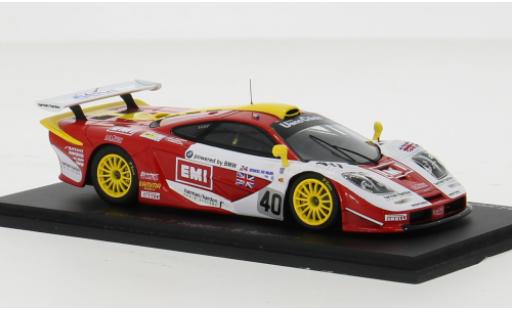 Modelauto McLaren F1 GTR GTR No.40 Gulf Team Davidoff 24h Le Mans 1998 1/43 Spark