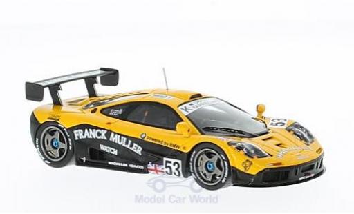 Modelauto McLaren F1 GTR GTR No.53 Franck Muller 24h Le Mans 1996 J.D.Deletraz/M.Sandro Sala/F.Giroix 1/43 Spark