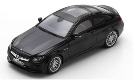 Modelauto Mercedes C AMG C63 Coupe (C205) zwart 2018 1/43 Spark