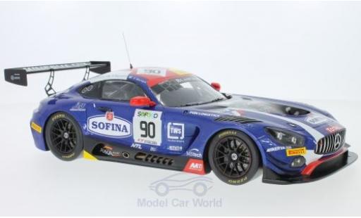 Modelauto Mercedes AMG GT GT3 3 No.90 AKKA ASP 24h Spa 2017 E.Mortara/M.Meadows/R.Marciello 1/18 Spark