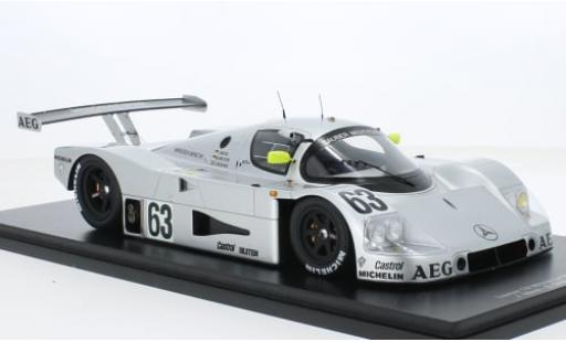 Modelauto Mercedes C9 Base No.63 24h Le Mans 1989 1/18 Spark
