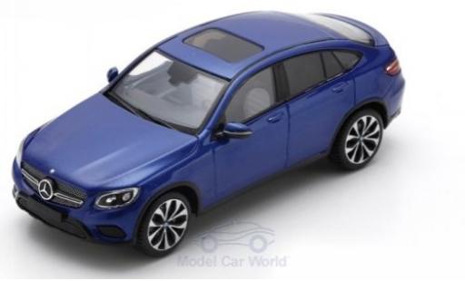 Modelauto Mercedes GLC Coupe metallic blauw 2016 1/43 Spark