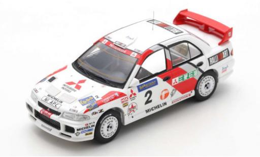 Modelauto Mitsubishi Lancer Evolution III No.2 Rally Hong Kong - Peking 1996 C.Gilbert/A.Vatanen/C.Gilbert 1/43 Spark
