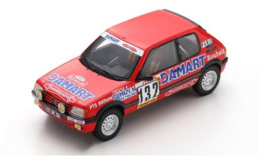 Modelauto Peugeot 205 Rallye GTI 1.6 No.132 Rally WM Rally Monte Carlo 1986 F.Delecour/A.C.Pauwels 1/43 Spark