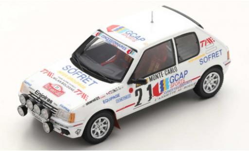 Modelauto Peugeot 205 Rallye GTI 1.9 No.21 Rally WM Rally Monte Carlo 1988 J.-P.Ballet/M.-C.Lallement 1/43 Spark