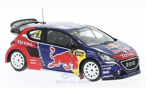 Modelauto Peugeot 208 WRX No.21 Team Hansen Red Bull Rally-Cross WM Kanada 2016 T.Hansen 1/43 Spark