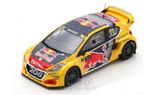 Modelauto Peugeot 208 WRX No.71 Team Total Red Bull World RX Gro&Atilde;�britannien 2018 K.Hansen 1/43 Spark