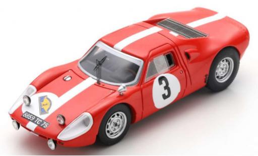 Modelauto Porsche 904 1966 GTS No.3 Rally des Routes du Nord F.Dumousseau/M.Roques 1/43 Spark