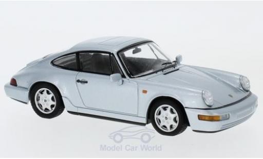 Modelauto Porsche 911 SC Carrera 4 grijs 1989 1/43 Spark