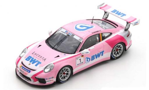 Modelauto Porsche 911 GT3 Cup No.1 BWT Supercup 2018 M.Ammerm&Atilde;&frac14;ller 1/43 Spark