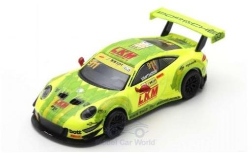 Modelauto Porsche 911 GT3 R No.911 Manthey Racing Fia GT World Cup Macau 2018 L.Vanthoor 1/18 Spark