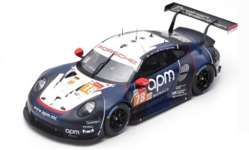 Modelauto Porsche 911 RSR (991) No.78 Proton Competition 24h Le Mans 2019 L.Prette/P.Prette/V.Abril 1/43 Spark