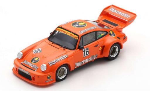 Modelauto Porsche 911 RSR Carrera No.16 J&Atilde;&curren;germeister 1000 Km N&Atilde;&frac14;rburgring 1977 E.Schimpf/A.Fischhaber 1/43 Spark