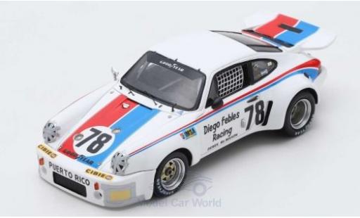 Modelauto Porsche 911 RSR Carrera No.78 24h Le Mans 1976 D.Febles/A.Poole/H.Cruz 1/43 Spark