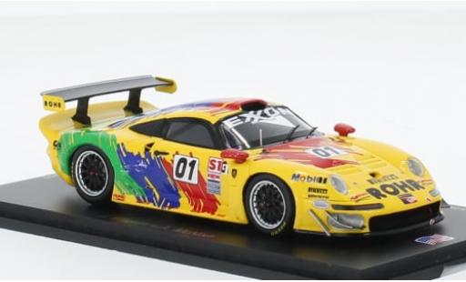 Modelauto Porsche 911 GT1 No.01 Rohr Motorsport Las Vegas 1997 1/43 Spark