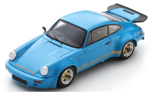 Modelauto Porsche 911 RS 3.0 blauw/Dekor RHD 1974 No.9114609092 1/43 Spark