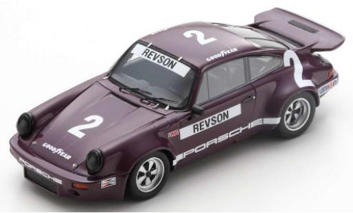 Modelauto Porsche 911 RS 3.0 No.2 IROC Daytona 1974 P.Revson 1/43 Spark