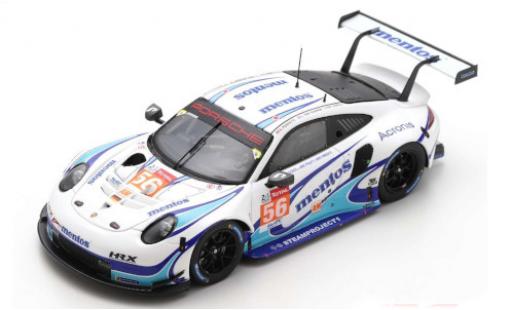 Modelauto Porsche 911 RSR No.56 Team Project 1 Mentos 24h Le Mans 2020 M.Cairoli/E.Perfetti/L.ten Voorde 1/43 Spark