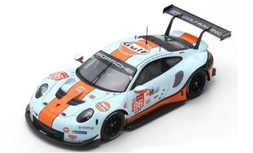 Modelauto Porsche 911 RSR No.86 Gulf Racing Gulf 24h Le Mans 2019 M.Wainwright/B.Barker/T.Preining 1/87 Spark