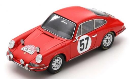 Modelauto Porsche 911 R S No.57 Rally Monte Carlo 1966 R.Buchet/J.Schlesser 1/43 Spark