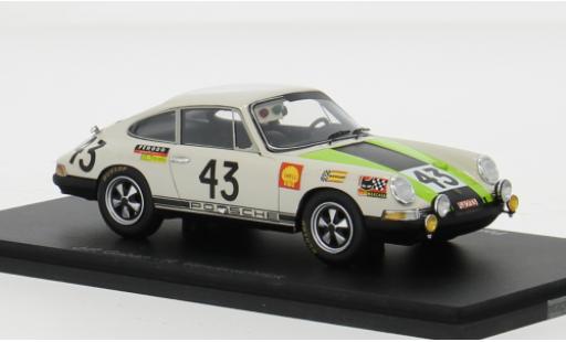 Modelauto Porsche 911 T T No.43 24h Le Mans 1968 1/43 Spark