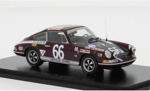 Modelauto Porsche 911 T T No.66 24h Le Mans 1969 1/43 Spark