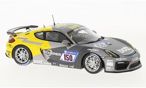 Modelauto Porsche Cayman GT4 (981) CS No.150 Manthey Racing 24h N&Atilde;&frac14;rburgring 2017 C.Breuer/M.Oberheim/L.Kern/M.Hennerici 1/43 Spark