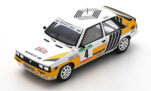 Modelauto Renault 11 Turbo No.4 Sport Rally WM Rally Portugal 1987 J.Ragnotti/G.Thimonier 1/43 Spark