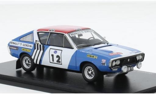 Modelauto Renault 17 Base No.12 Rally WM Rally Press on Regardless 1974 1/43 Spark