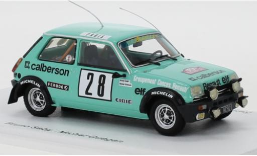 Modelauto Renault 5 Alpine No.28 Calberson Rally WM Rally Monte Carlo 1979 B.Saby/M.Guegan 1/43 Spark