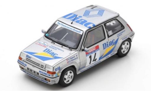 Modelauto Renault 5 Rallye GT Turbo No.14 Societe Diac Diac Rally WM Tour de Corse 1990 J.Ragnotti/G.Thimonier 1/43 Spark
