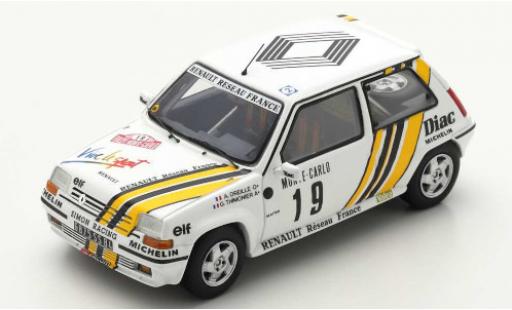 Modelauto Renault 5 Alain Oreille GT Turbo No.19 Simon Racing Reseau France Rally Monte Carlo 1989 A./G.Thimonier 1/43 Spark