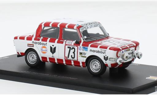 Modelauto Simca 1000 Rallye 2 Rally 2 No.73 Marabout Racing Team 24h Spa 1974 1/43 Spark