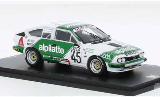 Modelauto Alfa Romeo Alfetta gtv6 V6 No.45 Luigi Racing 24h Spa 1982 1/43 Spark