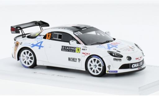 Modelauto Alpine A110 rgt Rally No.63 Chazel Technologie Course Rally WM Rally Monte Carlo 2023 1/43 Spark